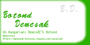 botond demcsak business card